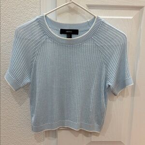Forever 21 Sky Blue Short Sleeve Knit Tee